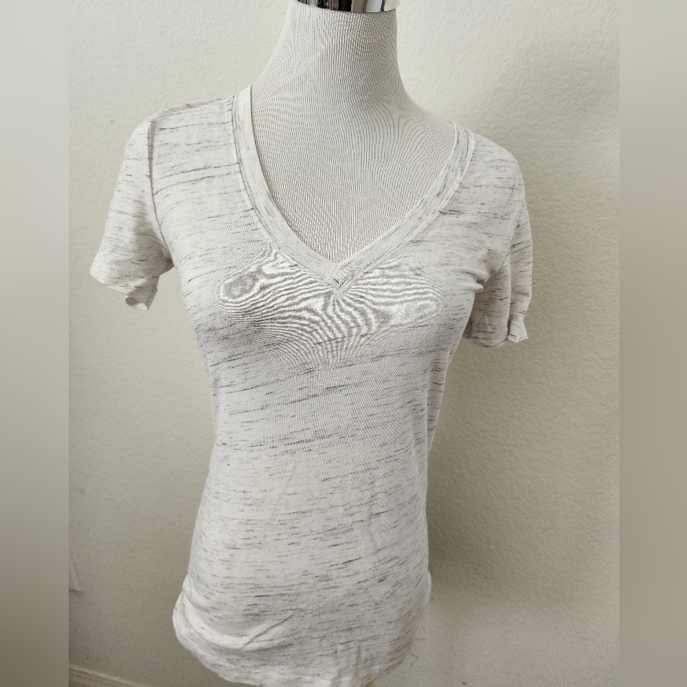 Women's V-Neck Short Sleeve Top - White Sleepwear